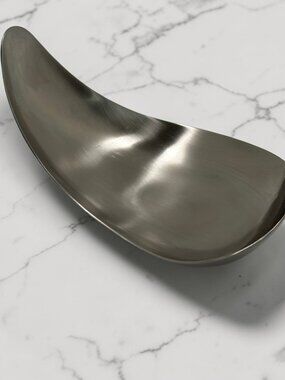 Georg Jensen Leaf Dish Stainless Steel Danish Modern Decor Bowl 6.5" Minimalist